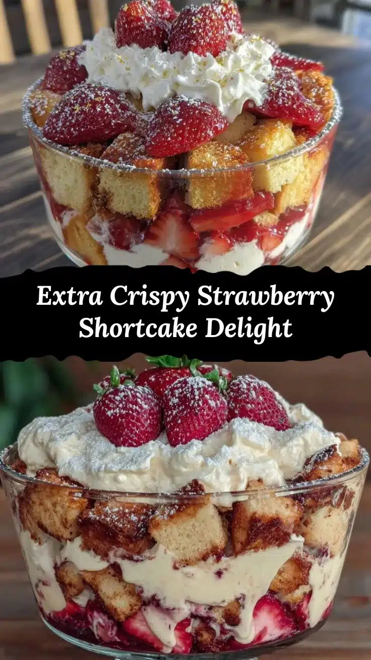 extra crispy strawberry shortcake trifle recipe