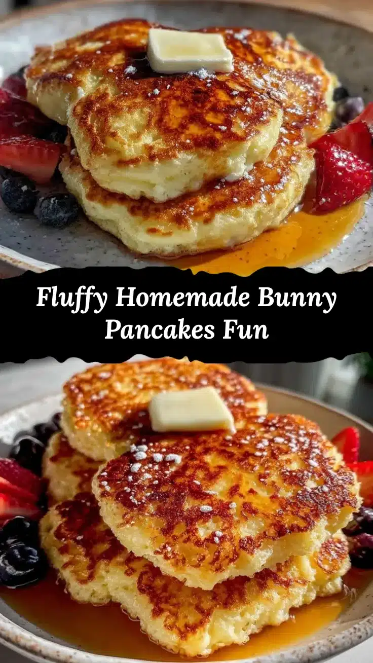 fluffy homemade bunny pancakes recipe
