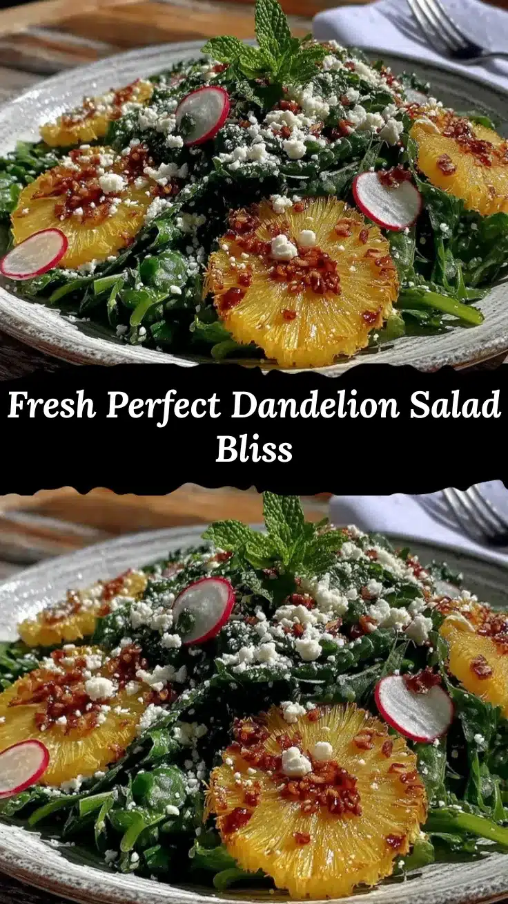 fresh perfect dandelion salad recipe