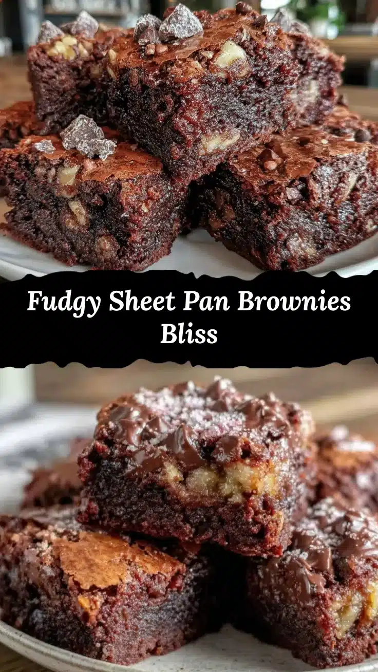 fudgy sheet pan brownies recipe