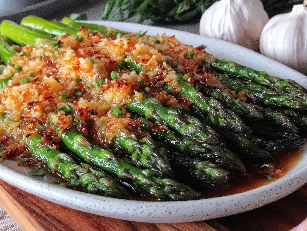 garlic butter roasted asparagus preparation steps