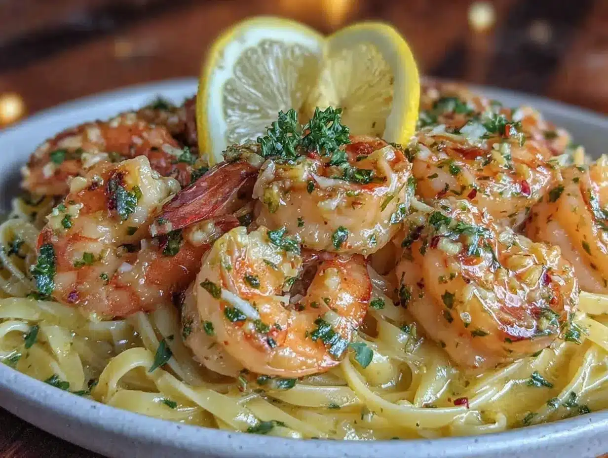 garlic butter shrimp scampi recipe preparation steps