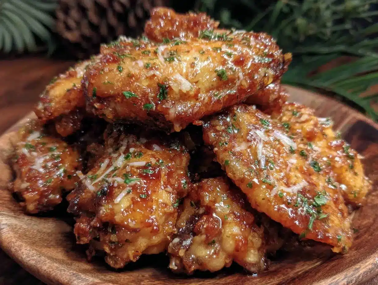 garlic Parmesan wings recipe preparation steps