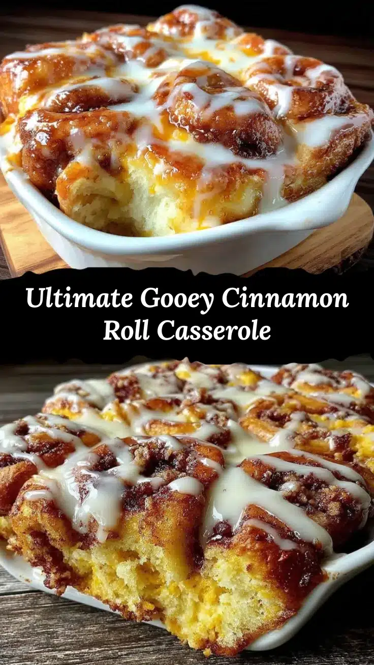 gooey cinnamon roll casserole recipe
