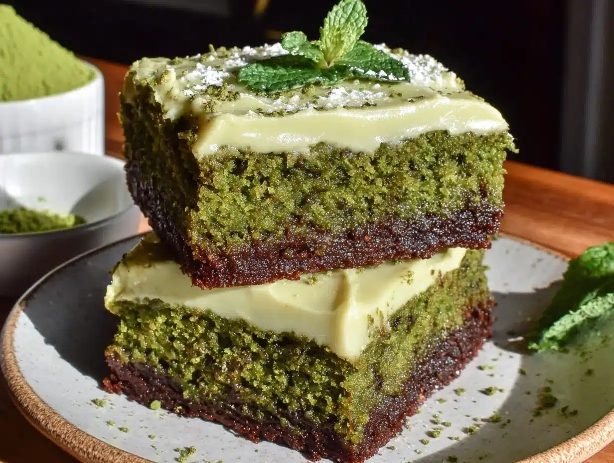 green velvet brownies preparation steps