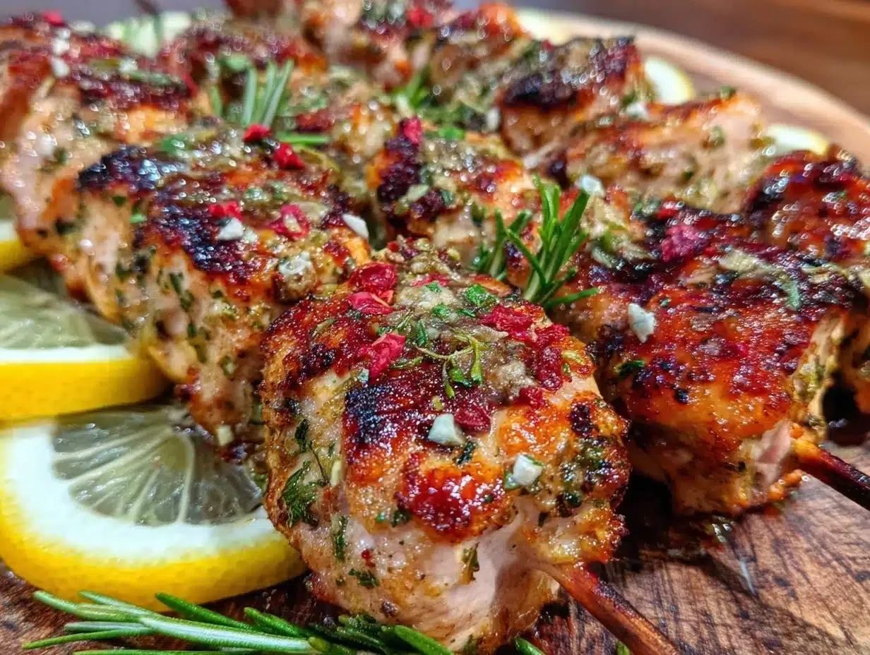 grilled lemon herb chicken skewers preparation steps