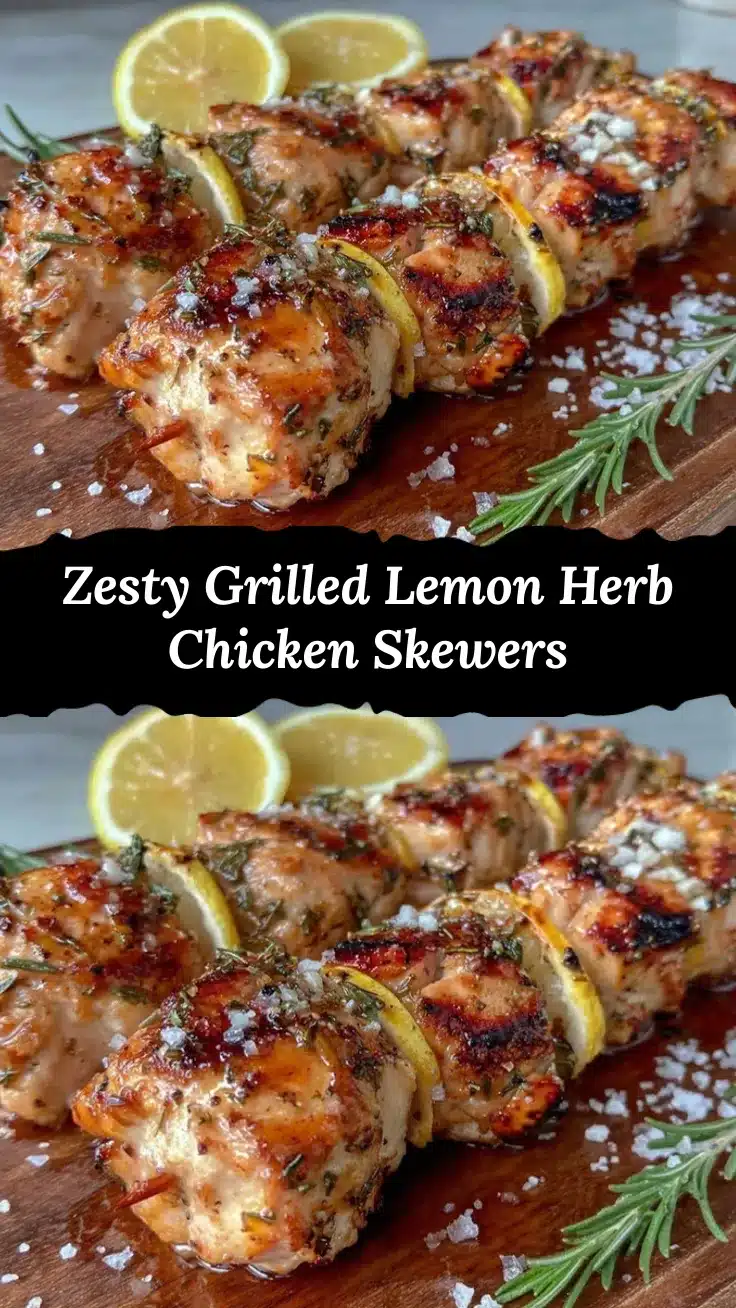 grilled lemon herb chicken skewers recipe