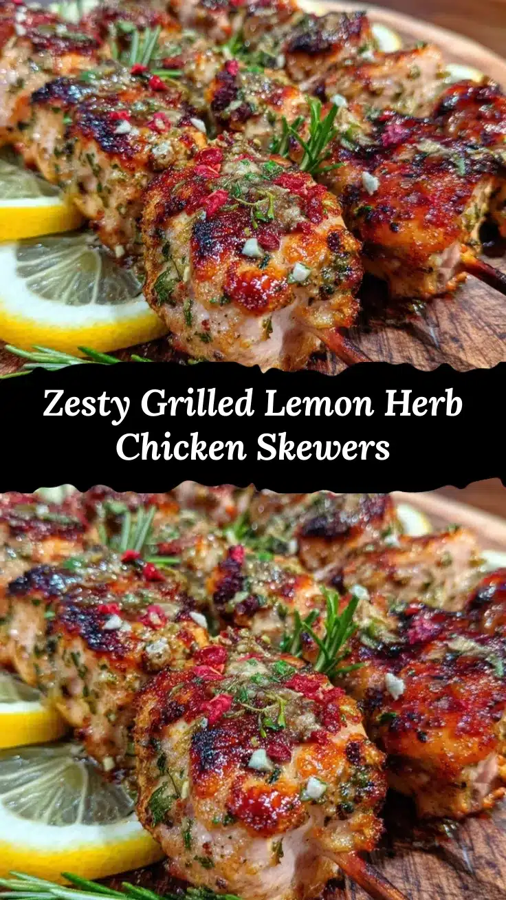 grilled lemon herb chicken skewers recipe