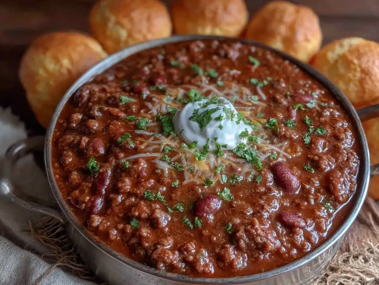 hearty chili crockpot recipe preparation steps