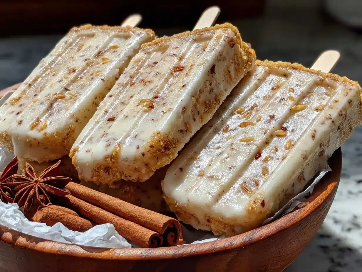homemade horchata popsicles preparation steps