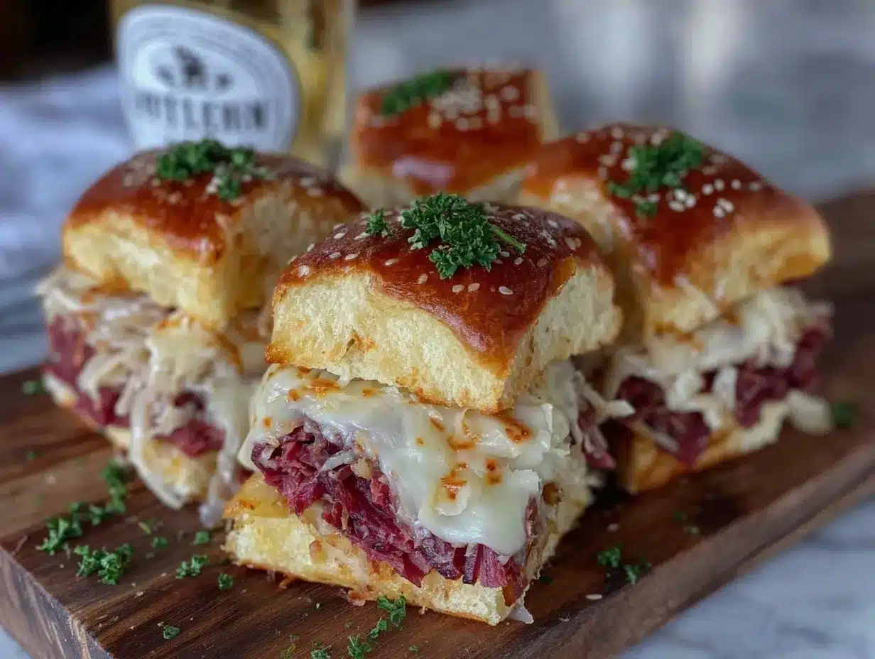 homemade Reuben sliders preparation steps