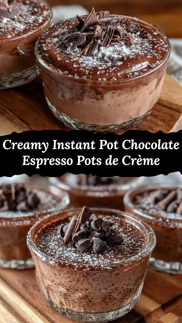 Instant Pot chocolate espresso pots de crème recipe
