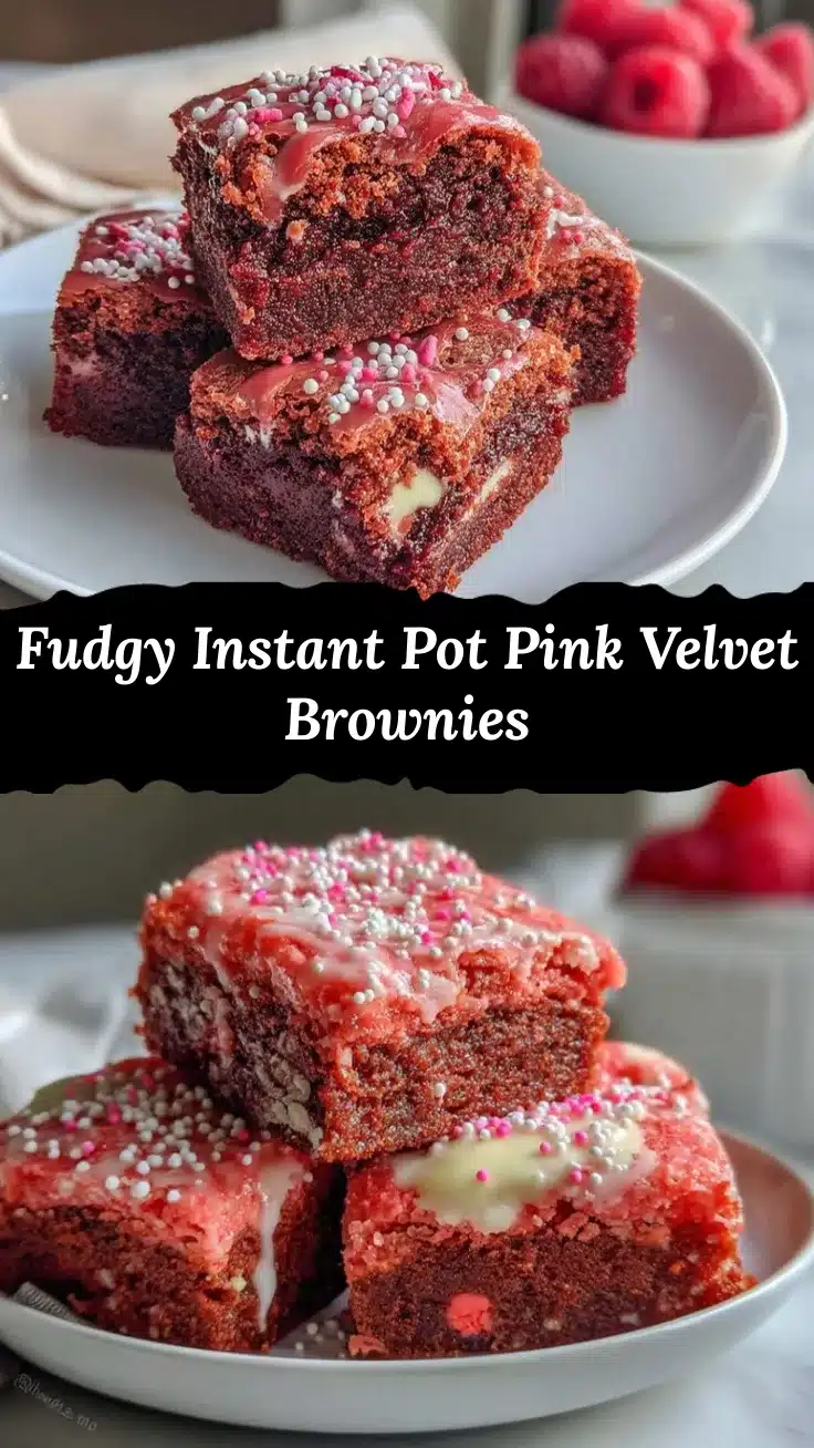 Instant Pot pink velvet brownies recipe