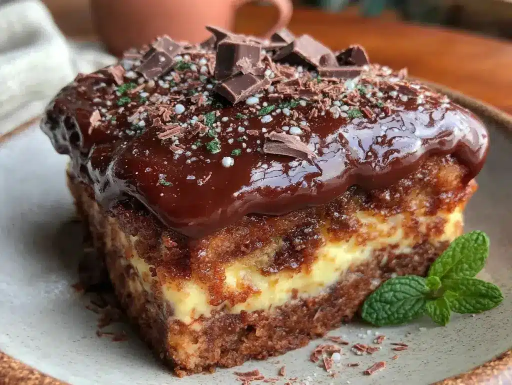 irish coffee poke cake - featured image