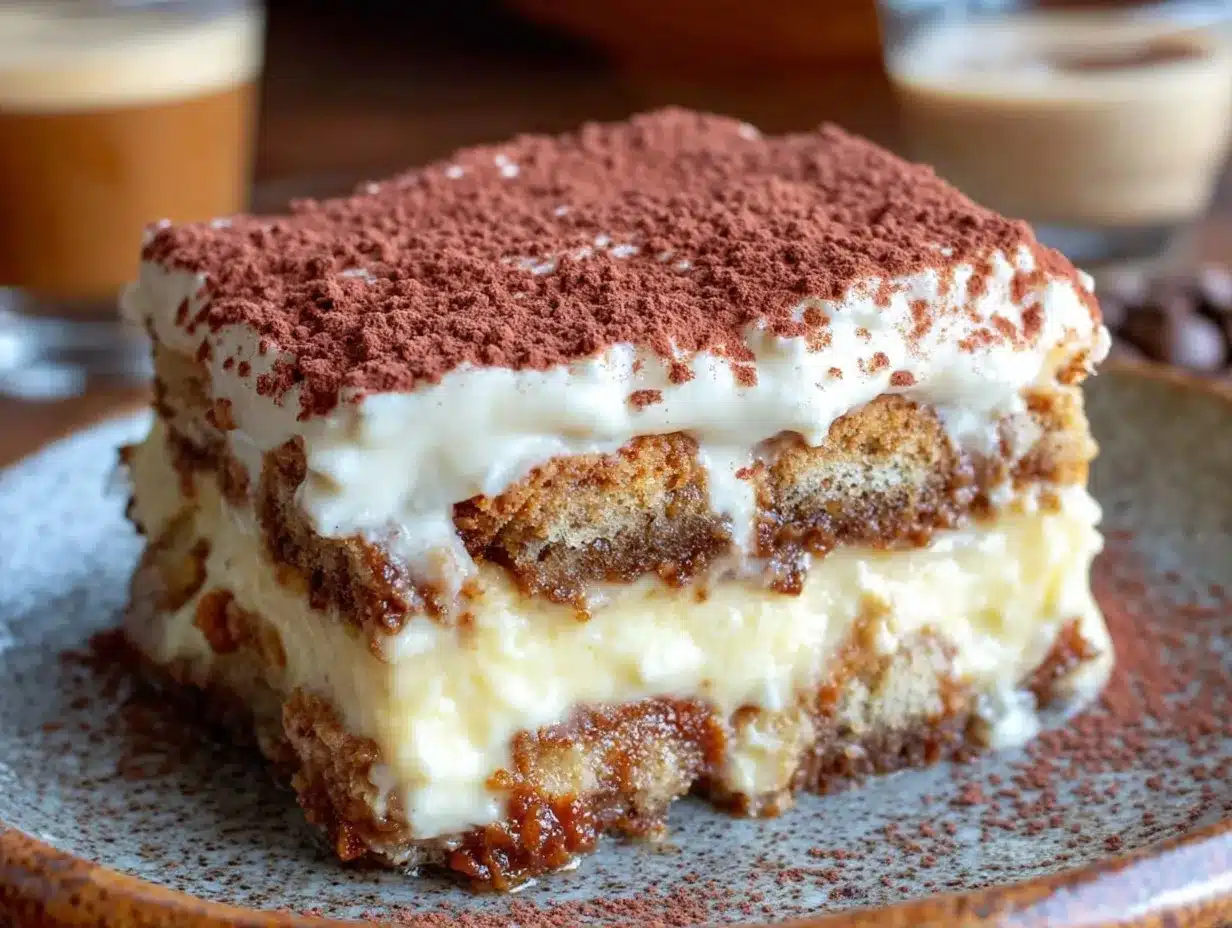 Irish cream tiramisu preparation steps