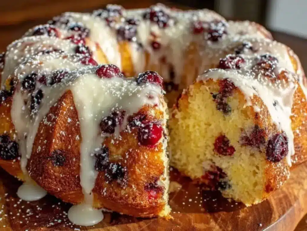 lemon blueberry bundt cake recipe - featured image