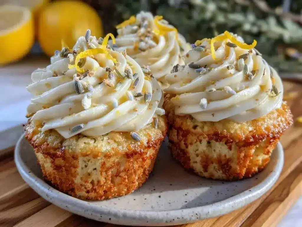 lemon lavender cupcakes - featured image