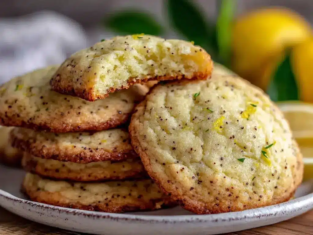 lemon poppy seed cookies - featured image