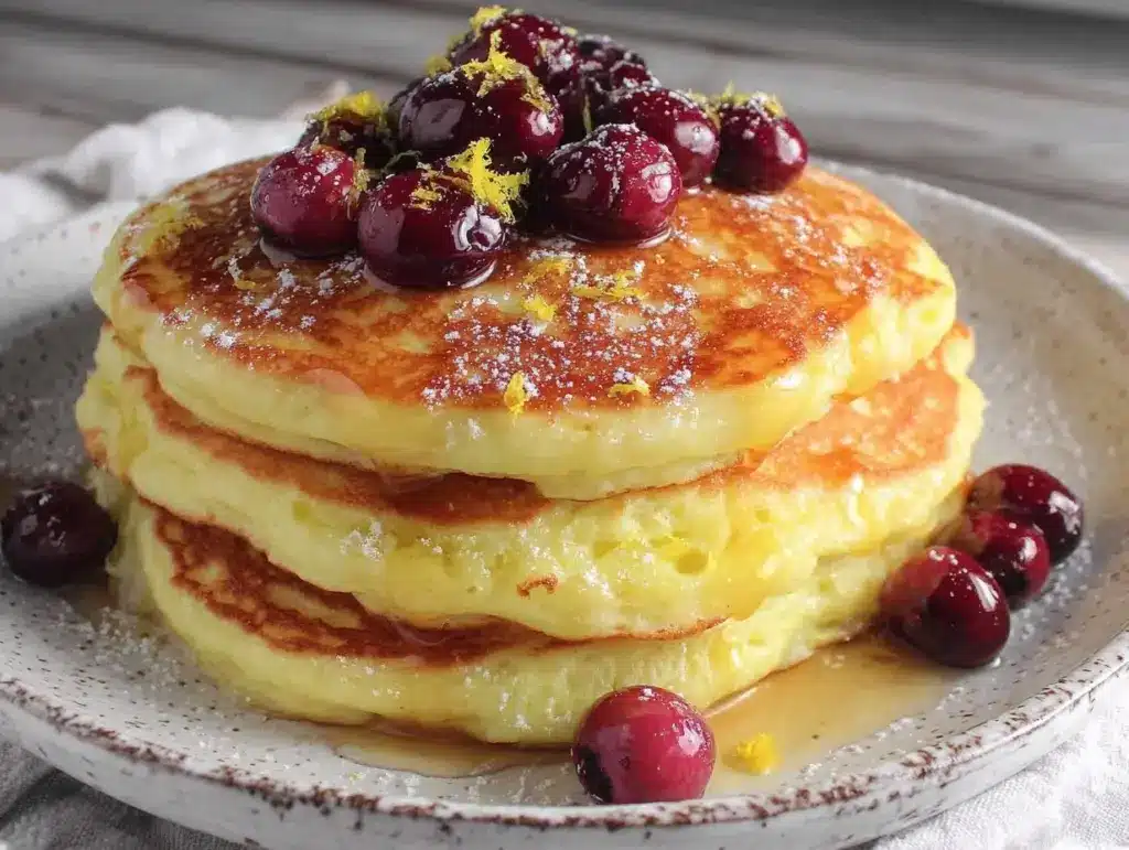 lemon ricotta pancakes - featured image
