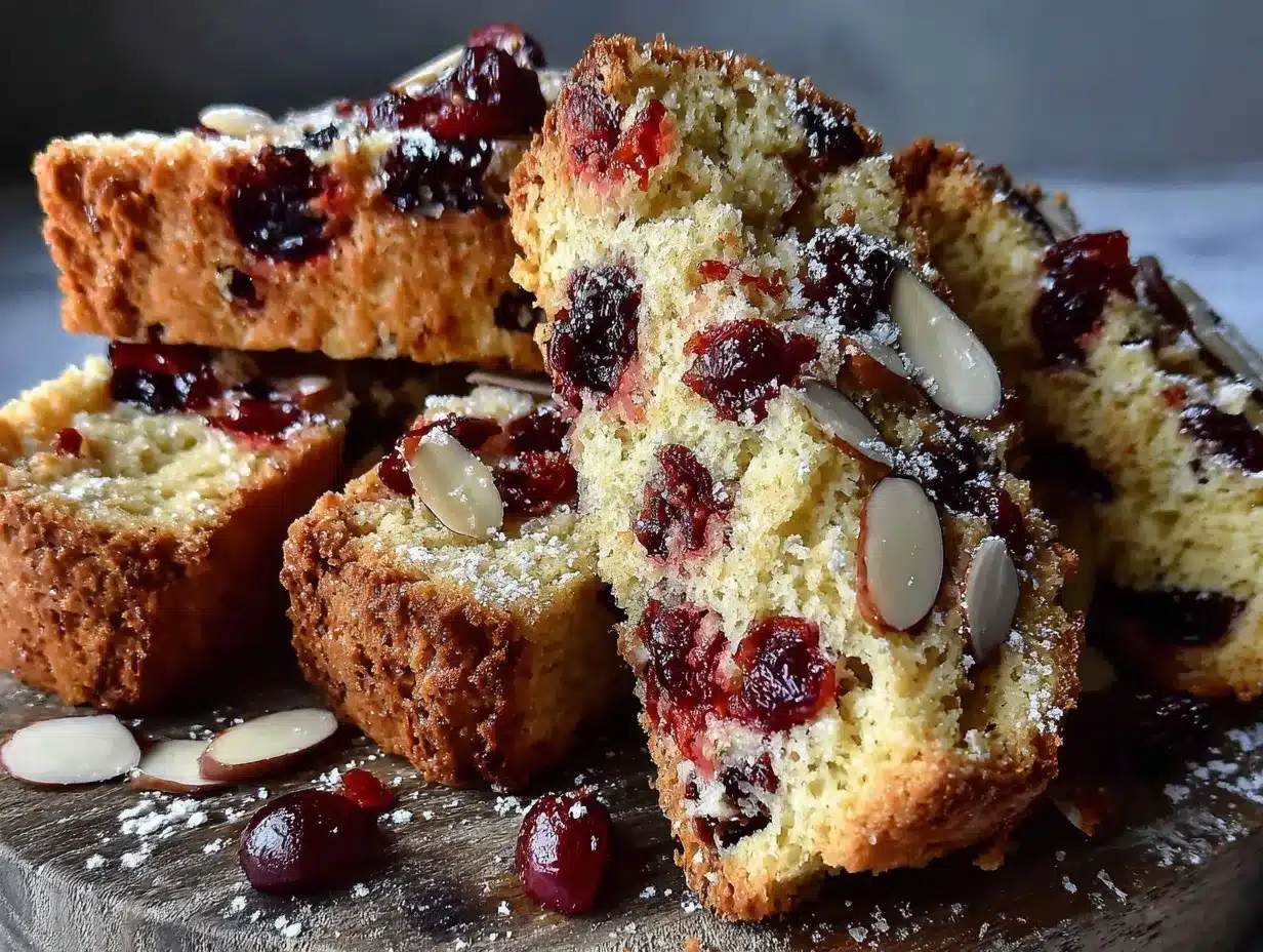 loaded cherry almond biscotti recipe preparation steps
