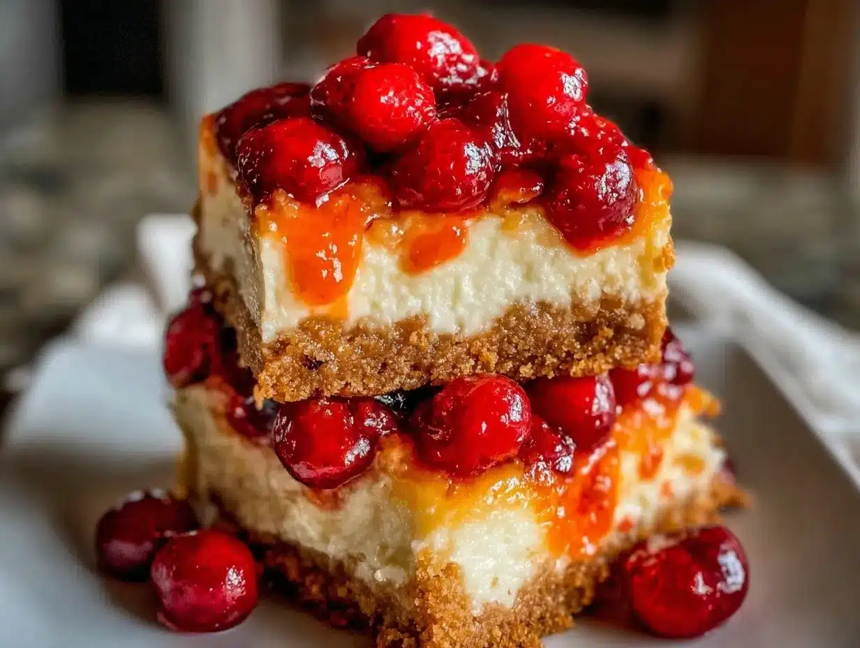 loaded cherry cheesecake bars preparation steps
