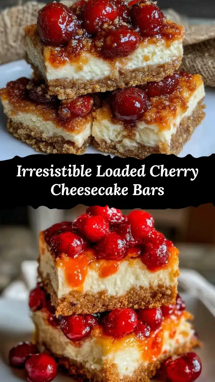 loaded cherry cheesecake bars recipe