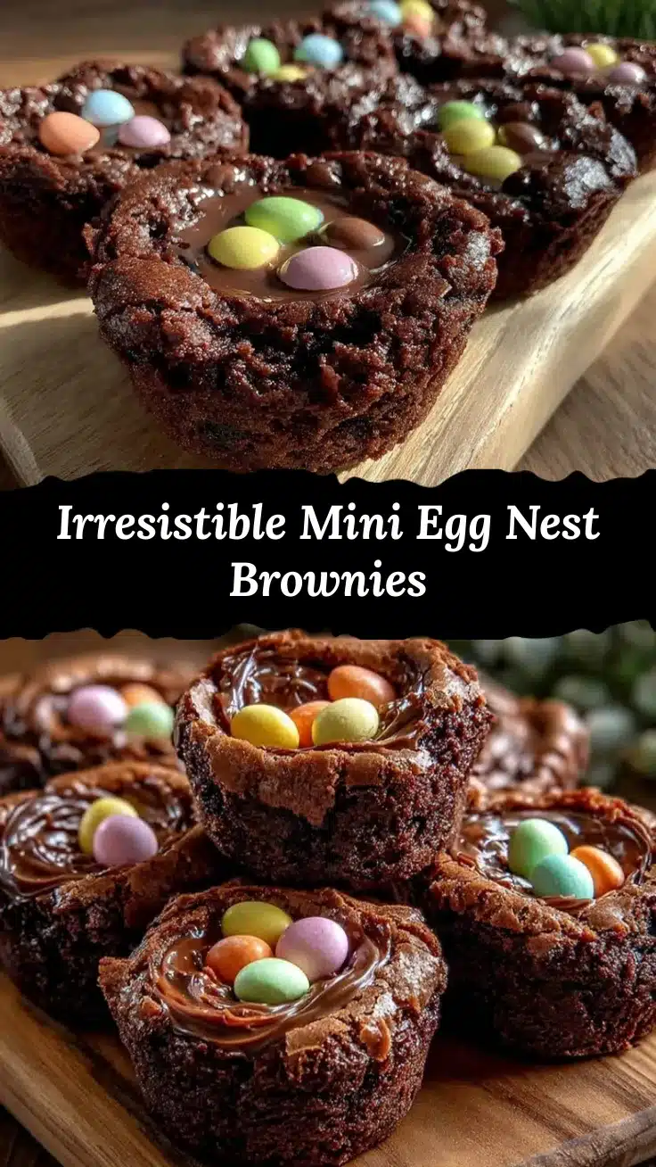 mini egg nest brownies recipe