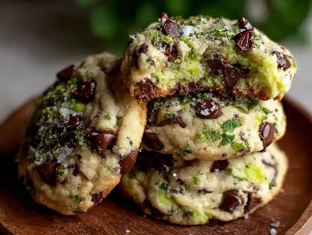 mint chocolate chip cookies - featured image