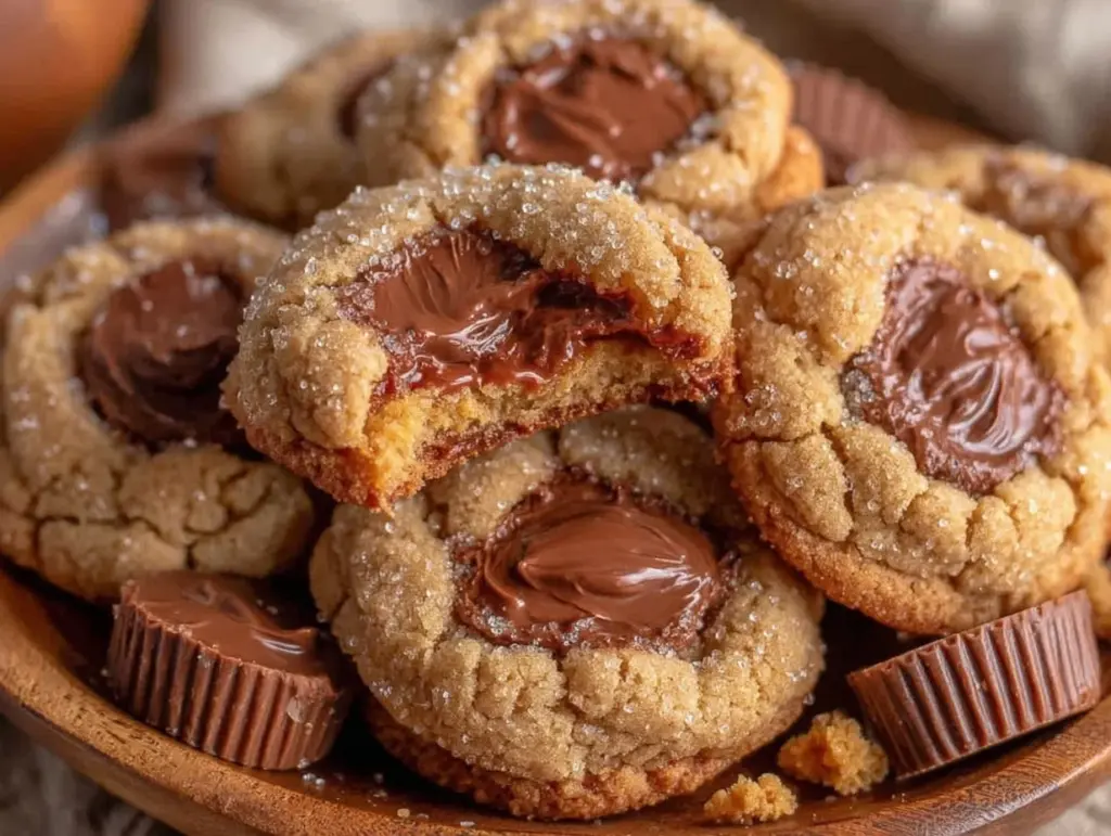 peanut butter cup stuffed cookies - featured image