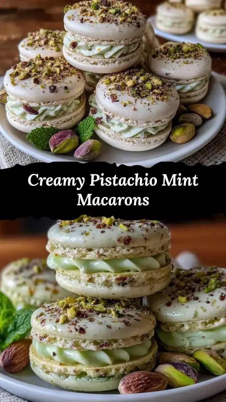 pistachio mint macarons recipe