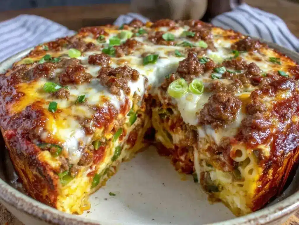 pizza casserole recipe - featured image