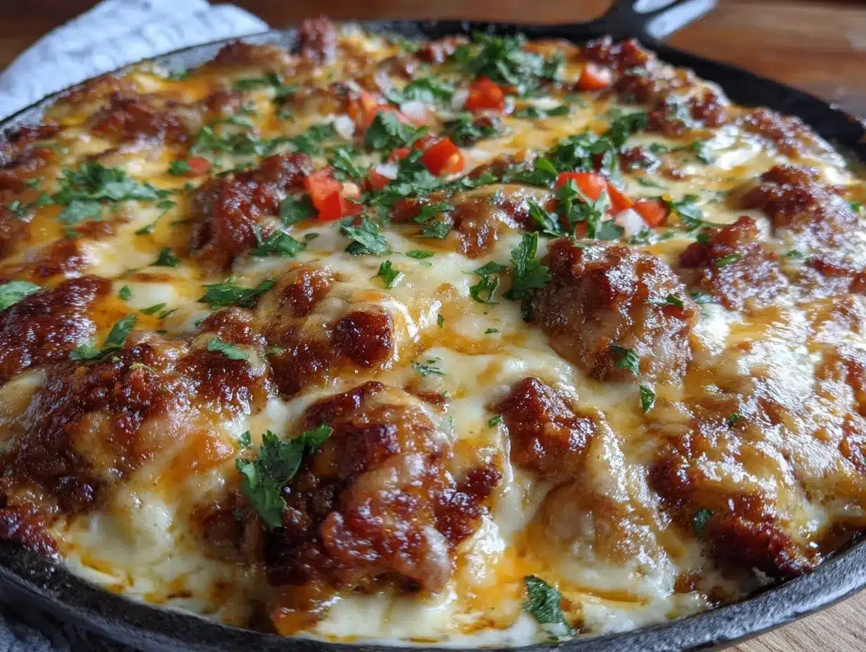quick queso fundido with chorizo preparation steps