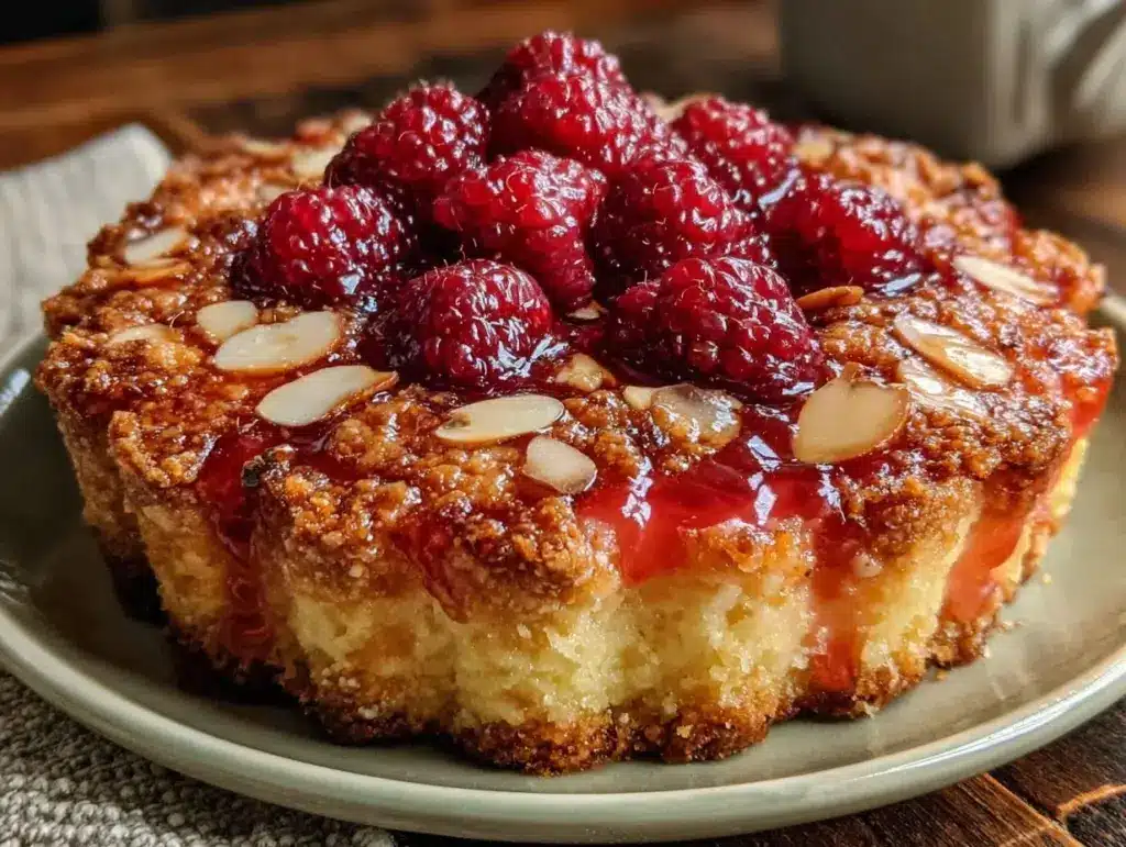 raspberry almond tart - featured image