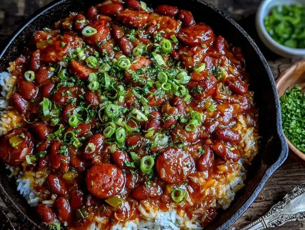 red beans and rice skillet - featured image
