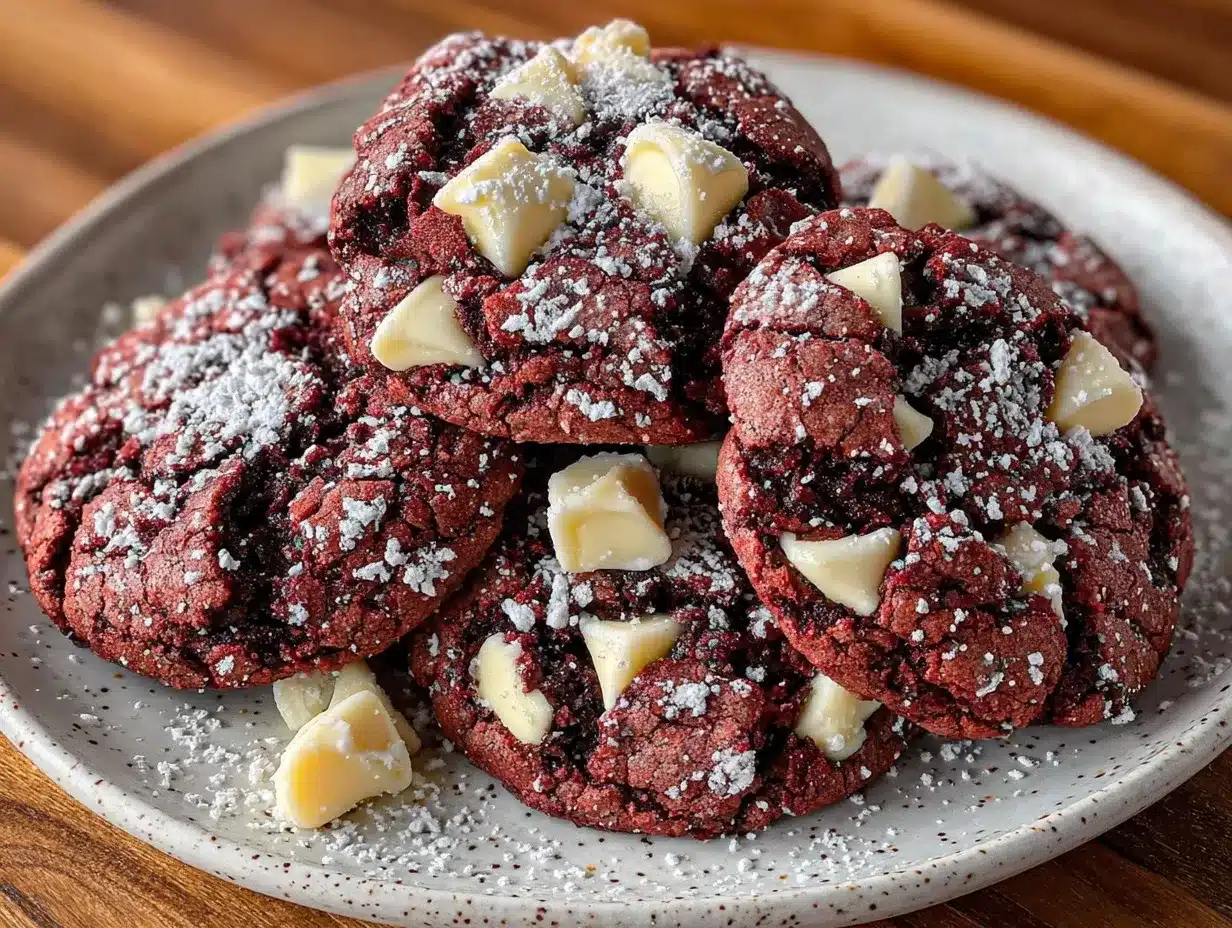 red velvet crinkle cookies preparation steps