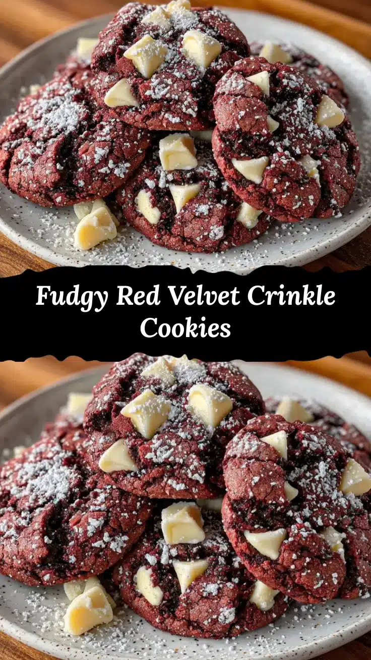 red velvet crinkle cookies recipe