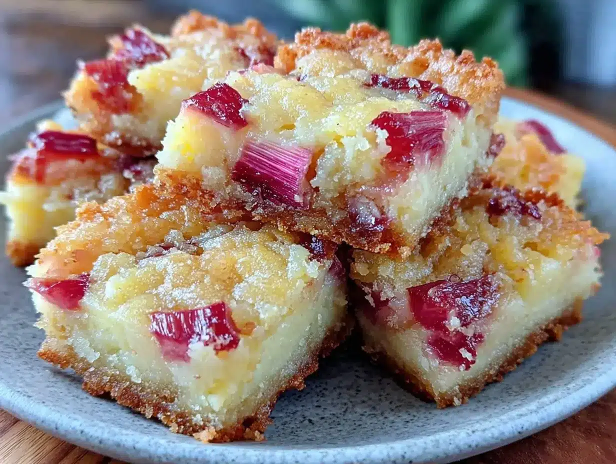 rhubarb custard bars preparation steps