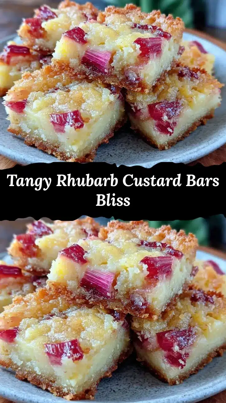 rhubarb custard bars recipe