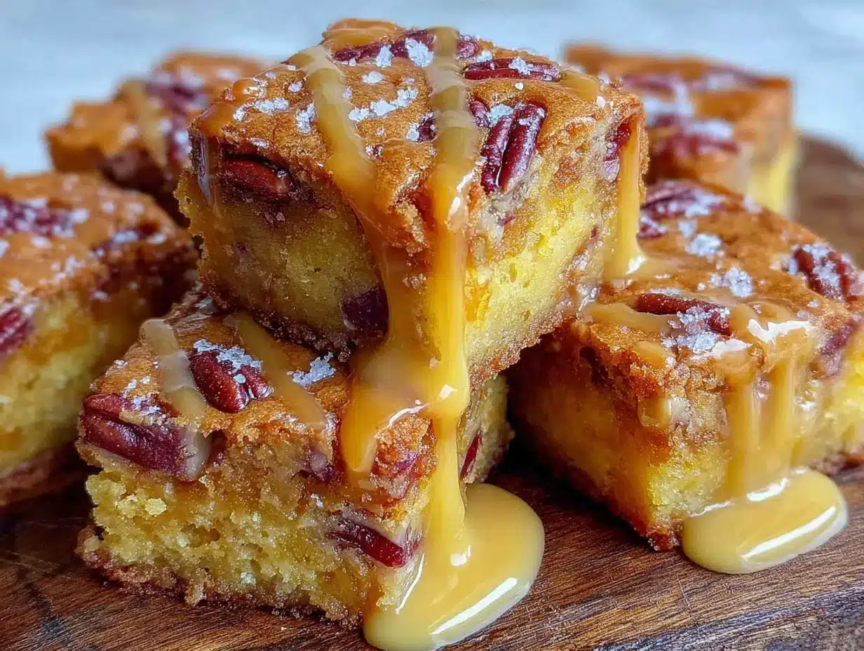 salted caramel blondies preparation steps