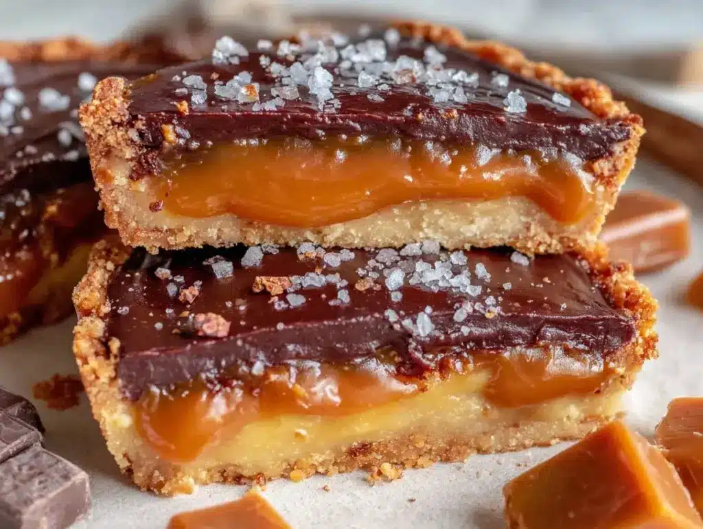 salted caramel chocolate tart - featured image