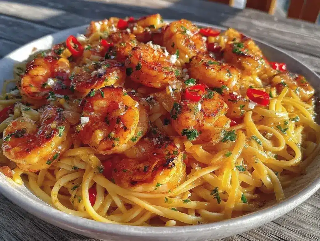 shrimp scampi pasta recipe - featured image