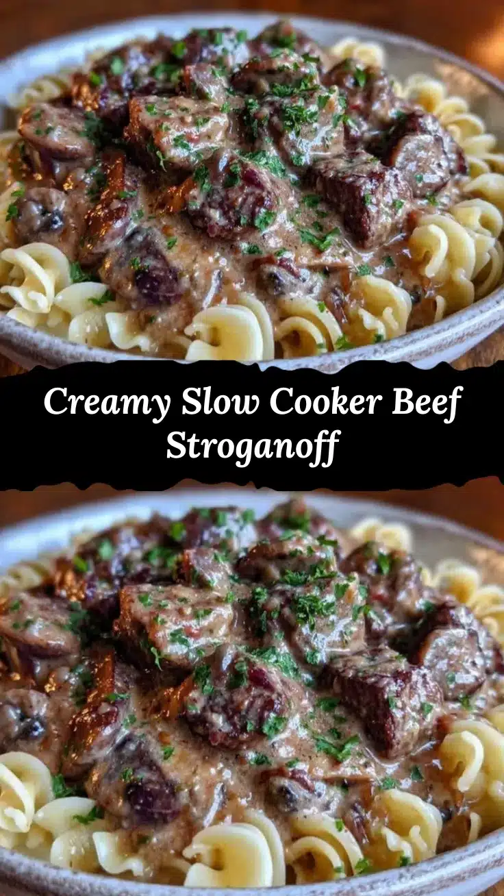 slow cooker beef stroganoff recipe