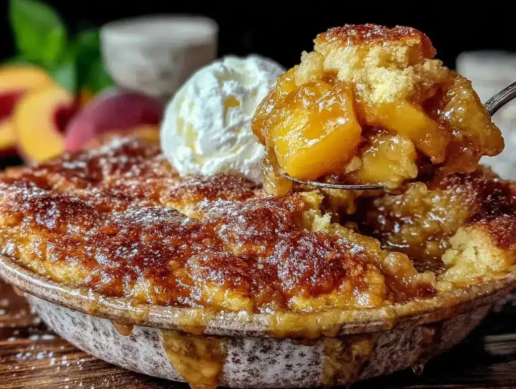 southern peach cobbler recipe - featured image