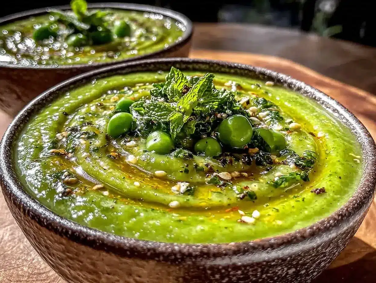 spring pea soup with mint preparation steps