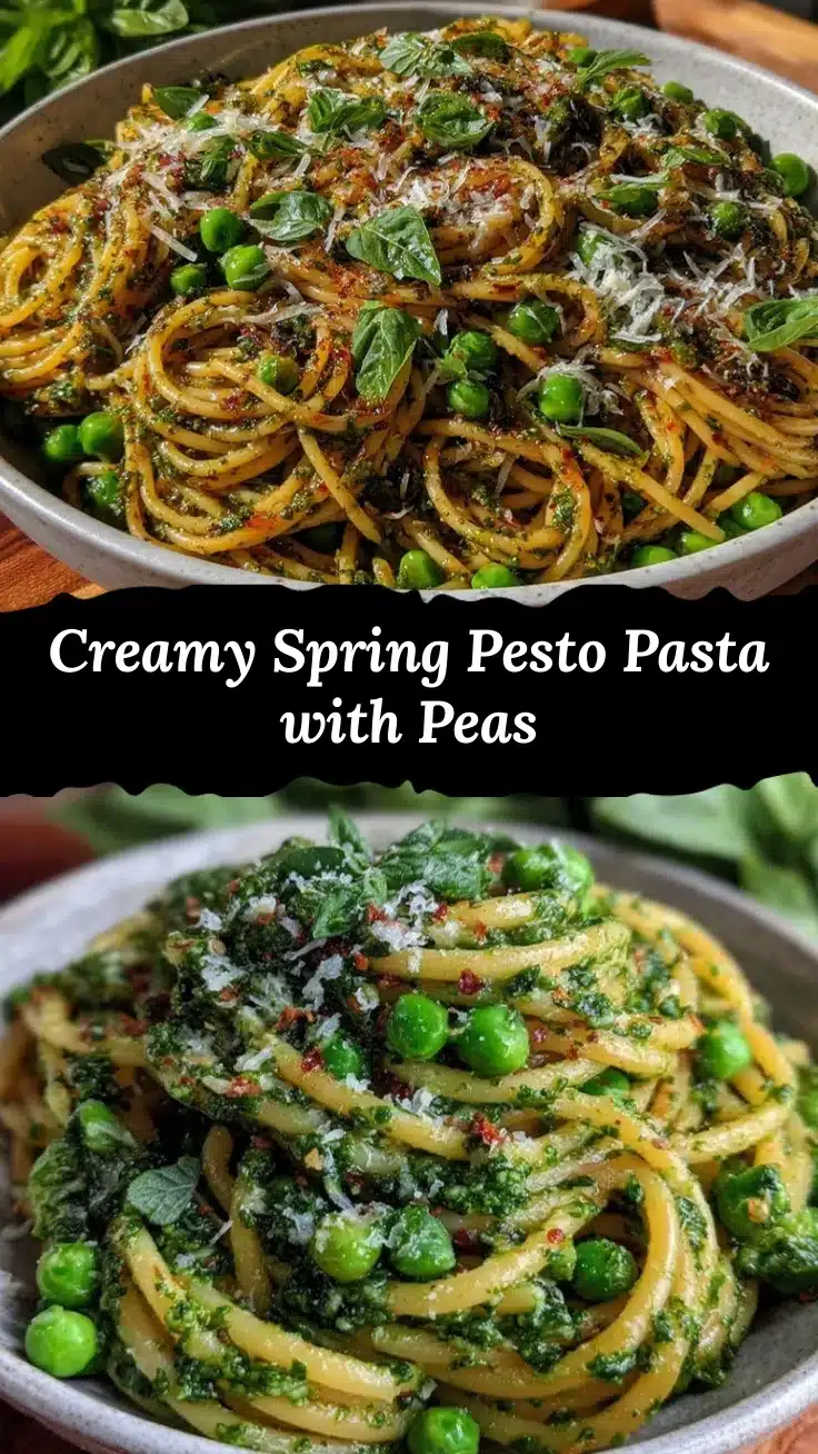 spring pesto pasta with peas recipe