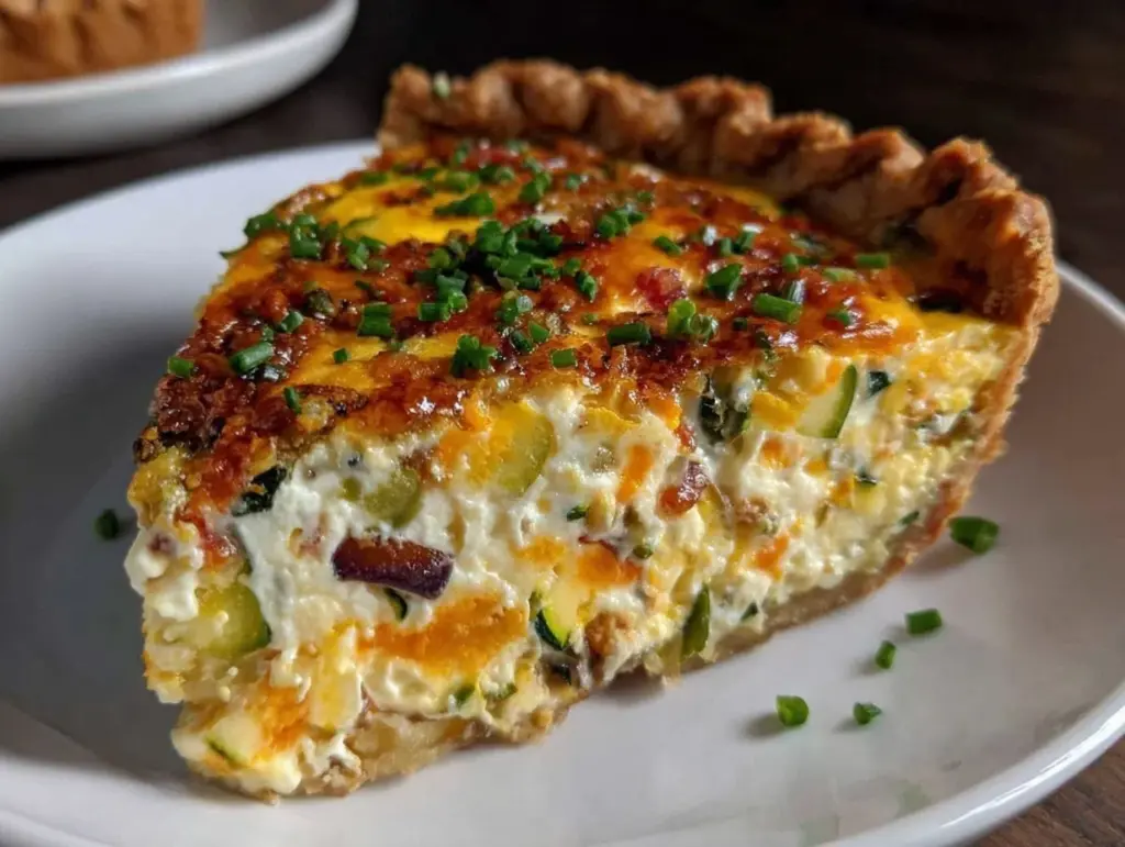 spring vegetable quiche - featured image
