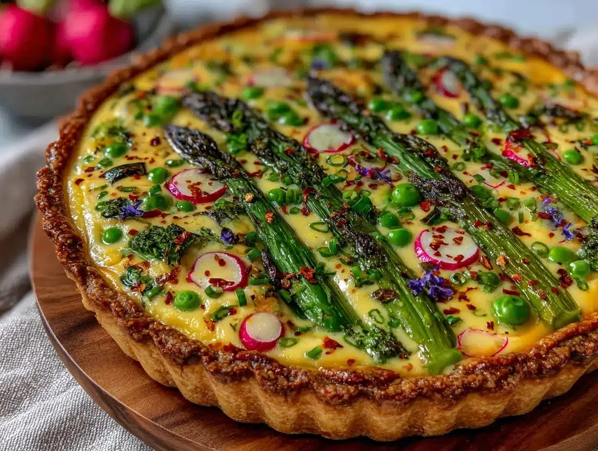 spring vegetable quiche preparation steps