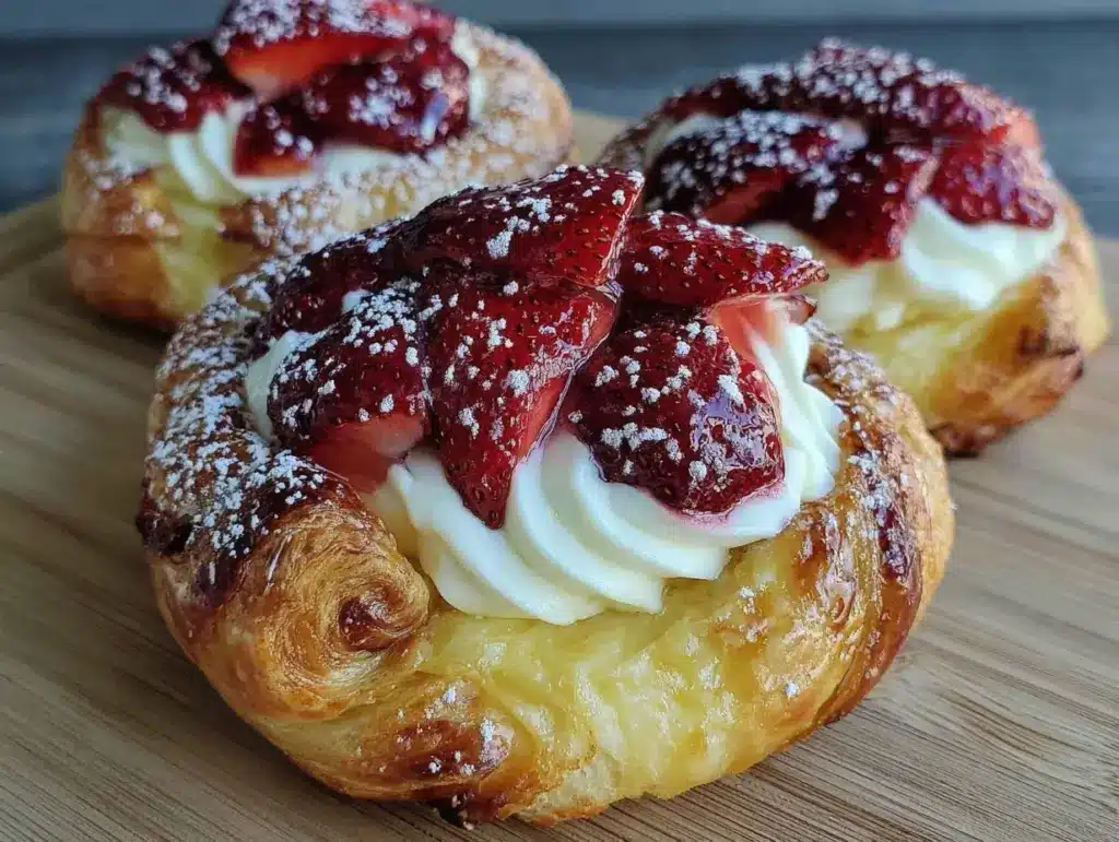 strawberry cream cheese danish recipe - featured image