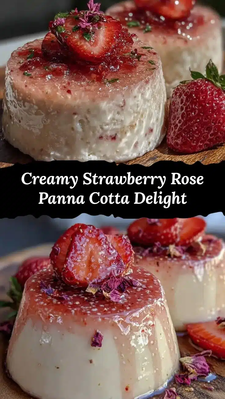 strawberry rose panna cotta recipe