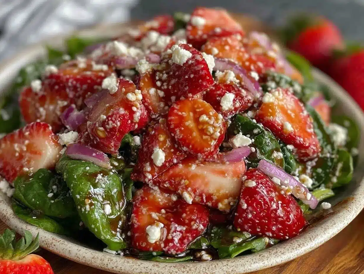 strawberry spinach salad preparation steps